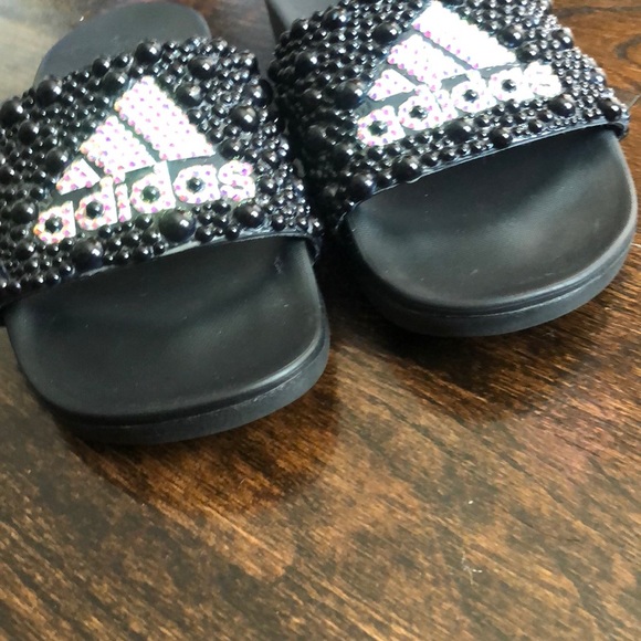 Bedazzled Adidas Slides - Picture 6 of 10